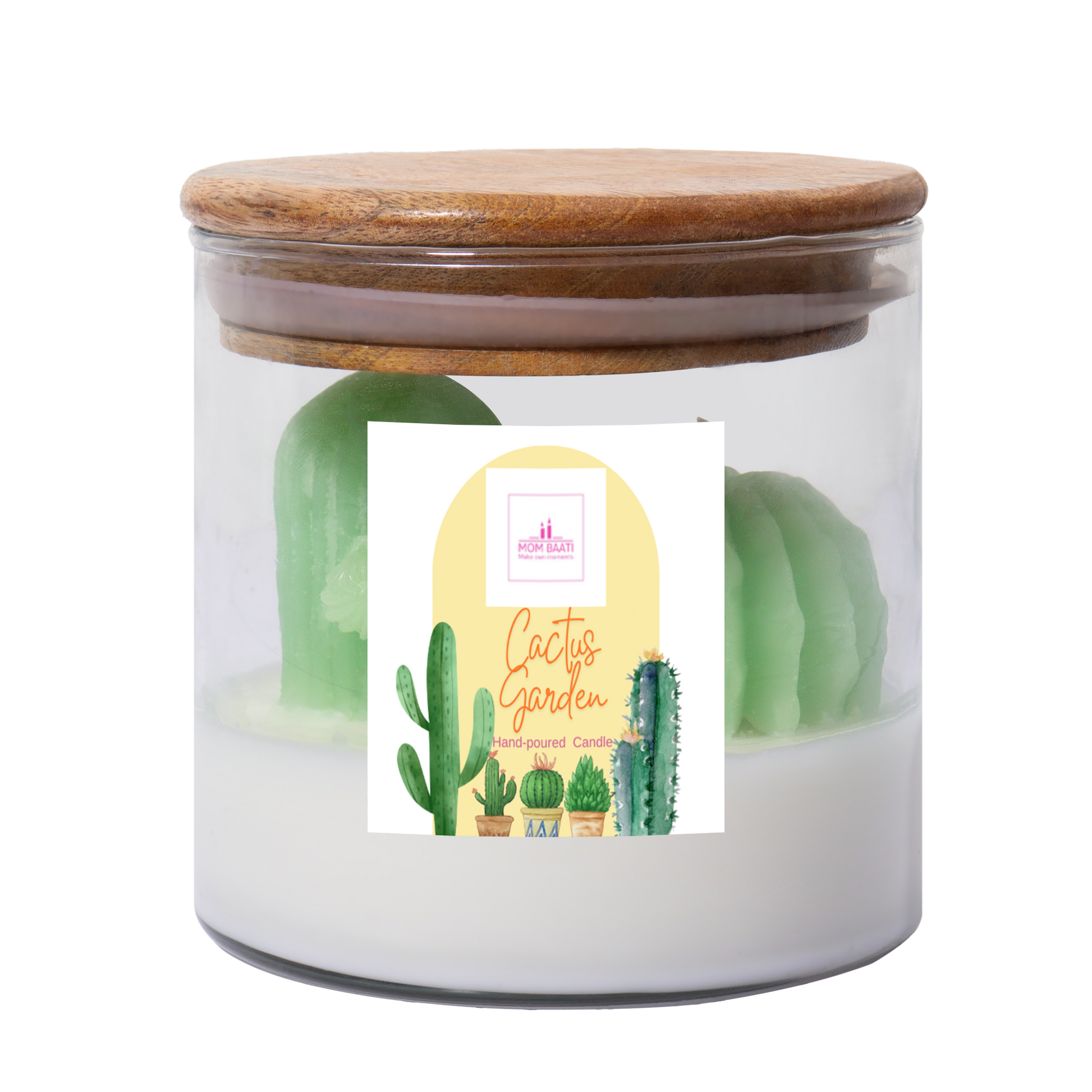 3 Wick Cactus Candle - mombaati 