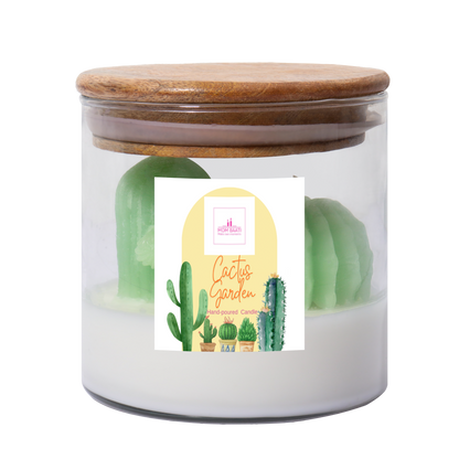 3 Wick Cactus Candle - mombaati 