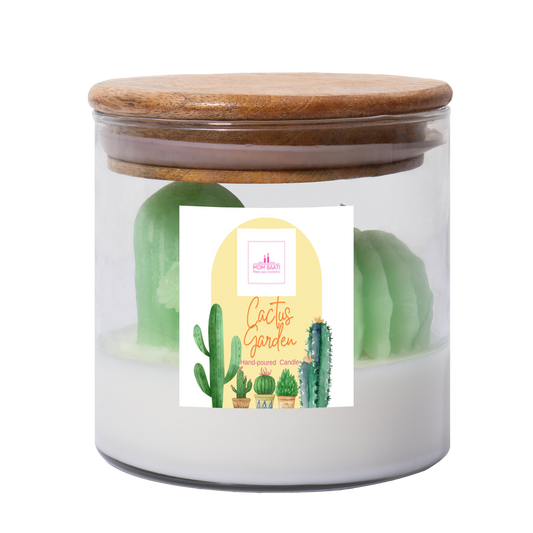 3 Wick Cactus Candle - mombaati 