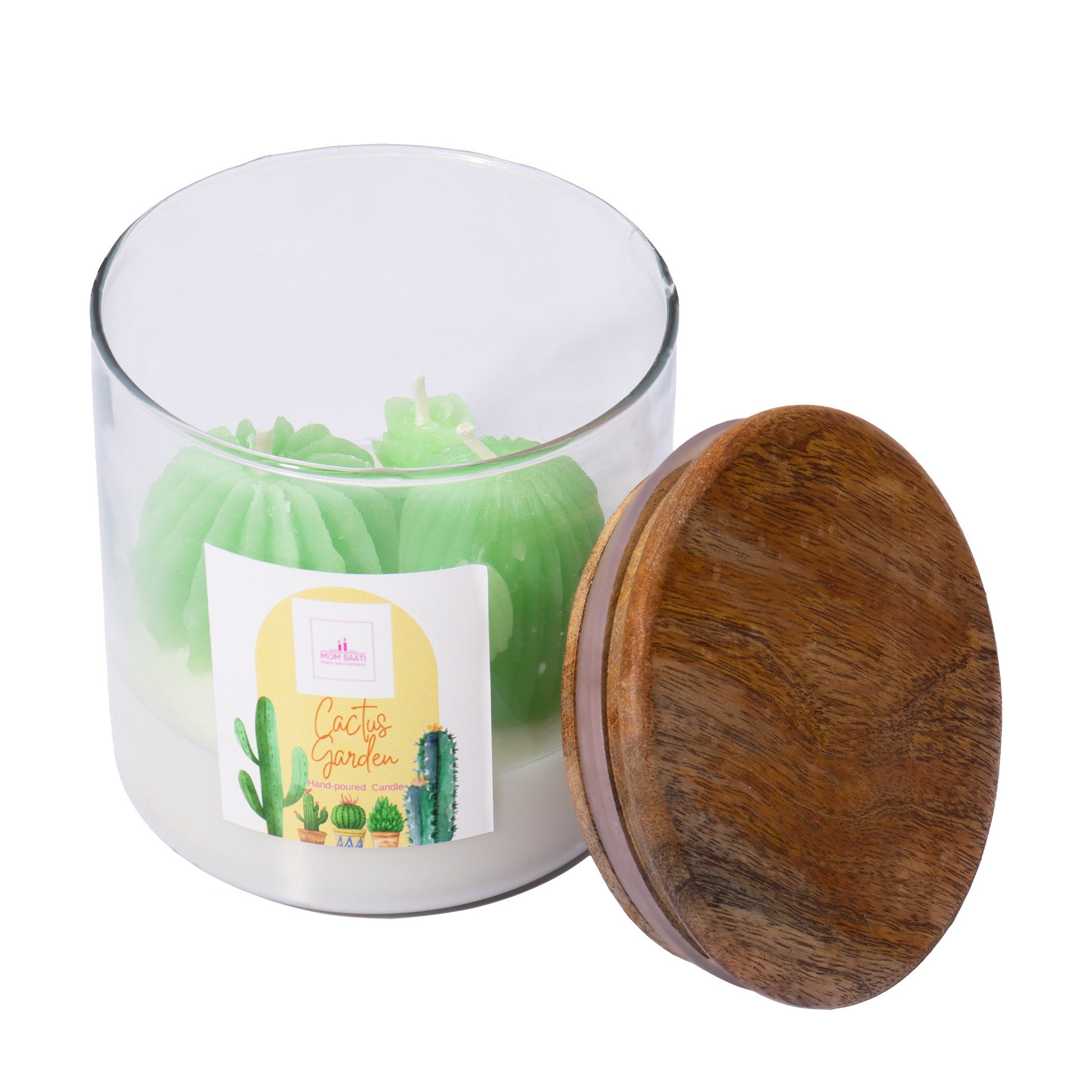 3 Wick Cactus Candle - mombaati 