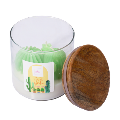 3 Wick Cactus Candle - mombaati 