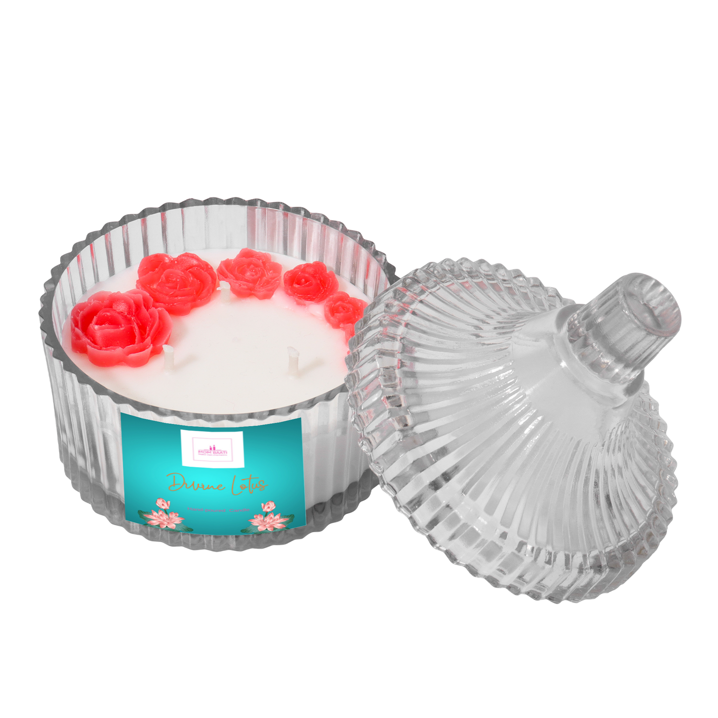 3 Wick Lotus Candle - mombaati