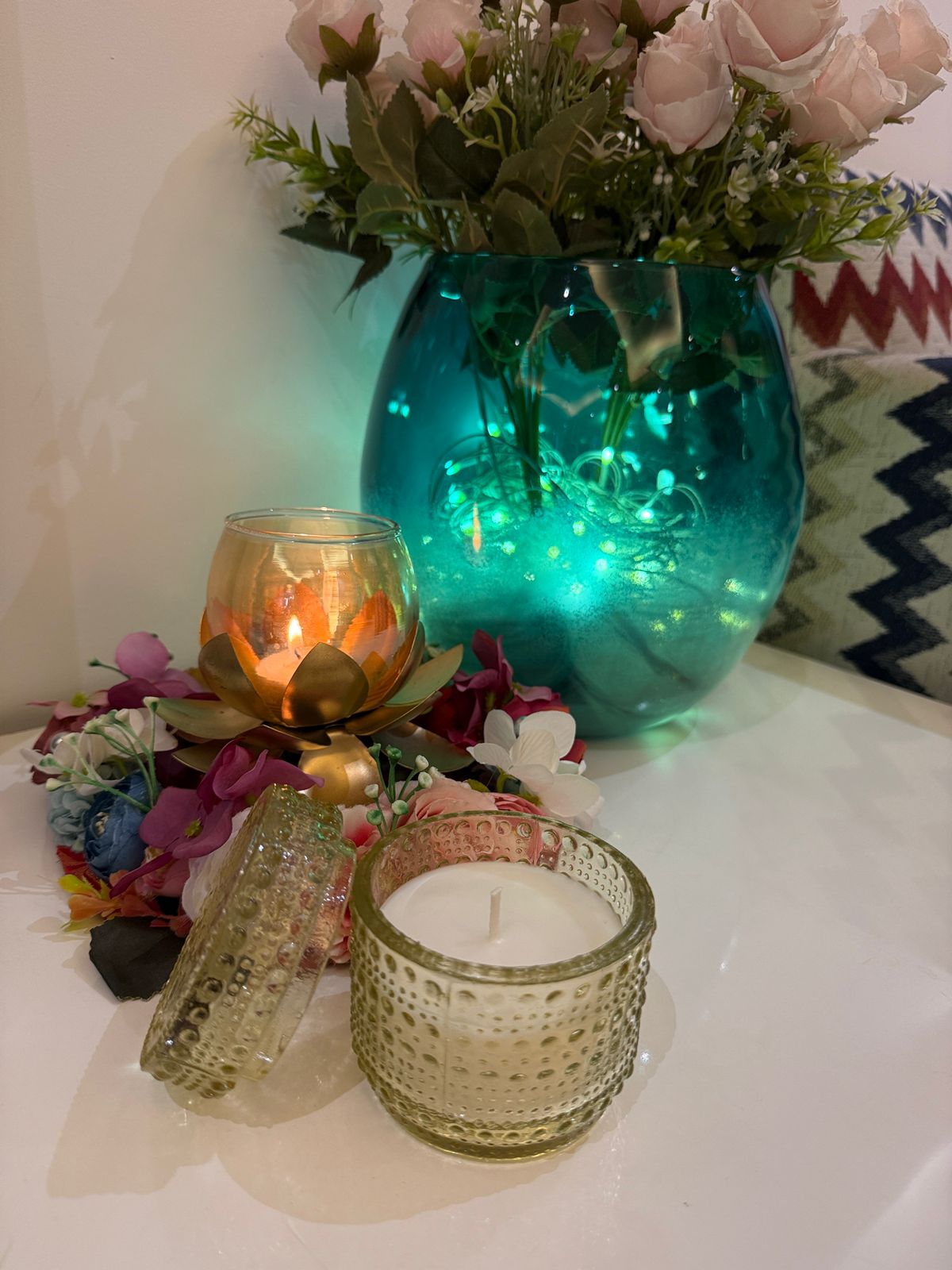 Beige crystal Jar scented candle_2