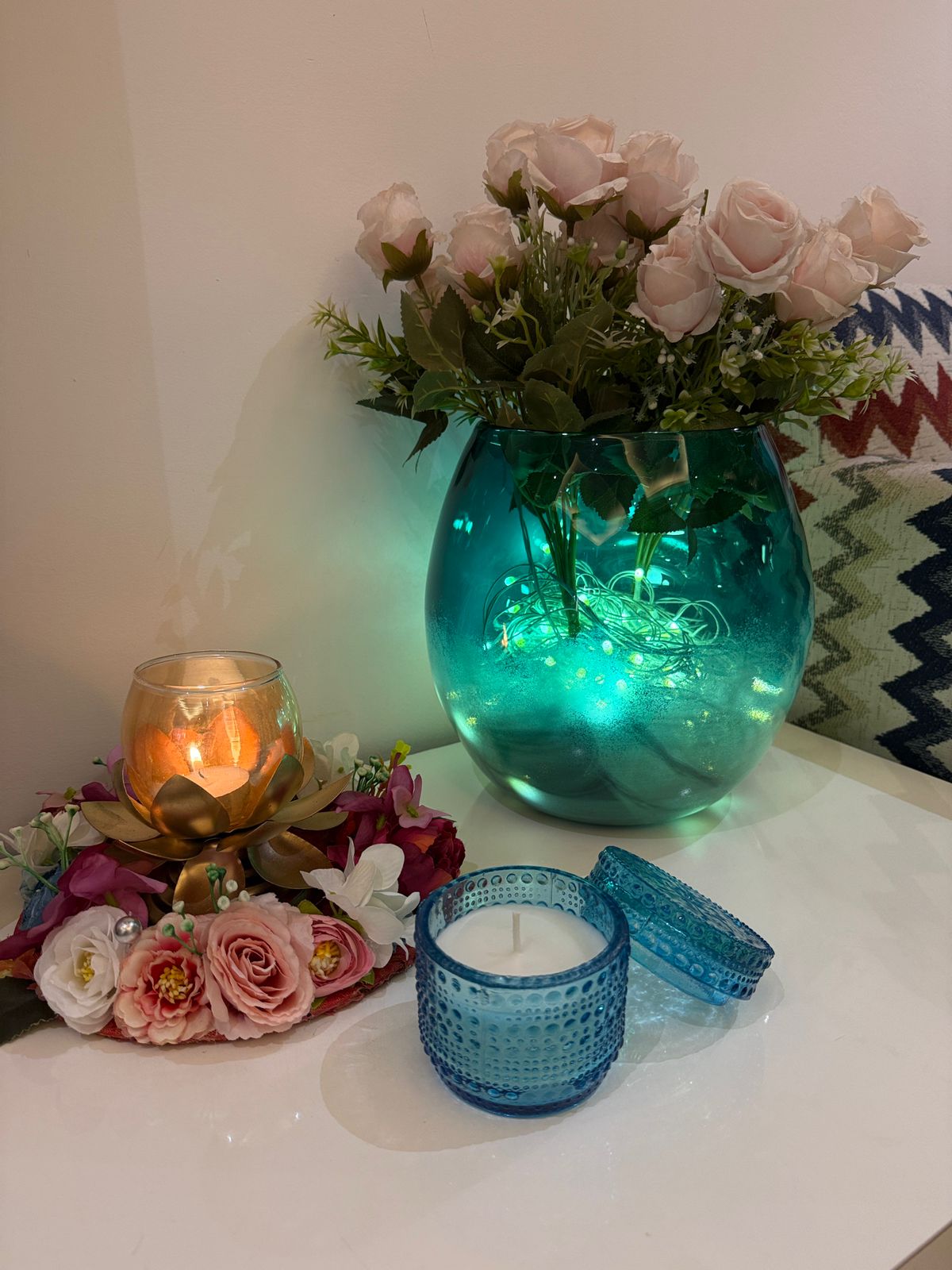 Blue crystal Jar scented candle_2