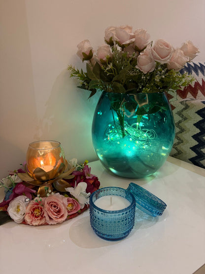 Blue crystal Jar scented candle_2