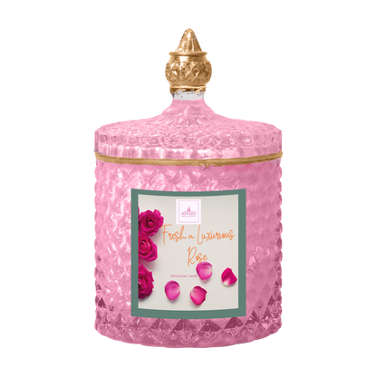 Crystal Jar Scented Candle Pink 1 - mombaati