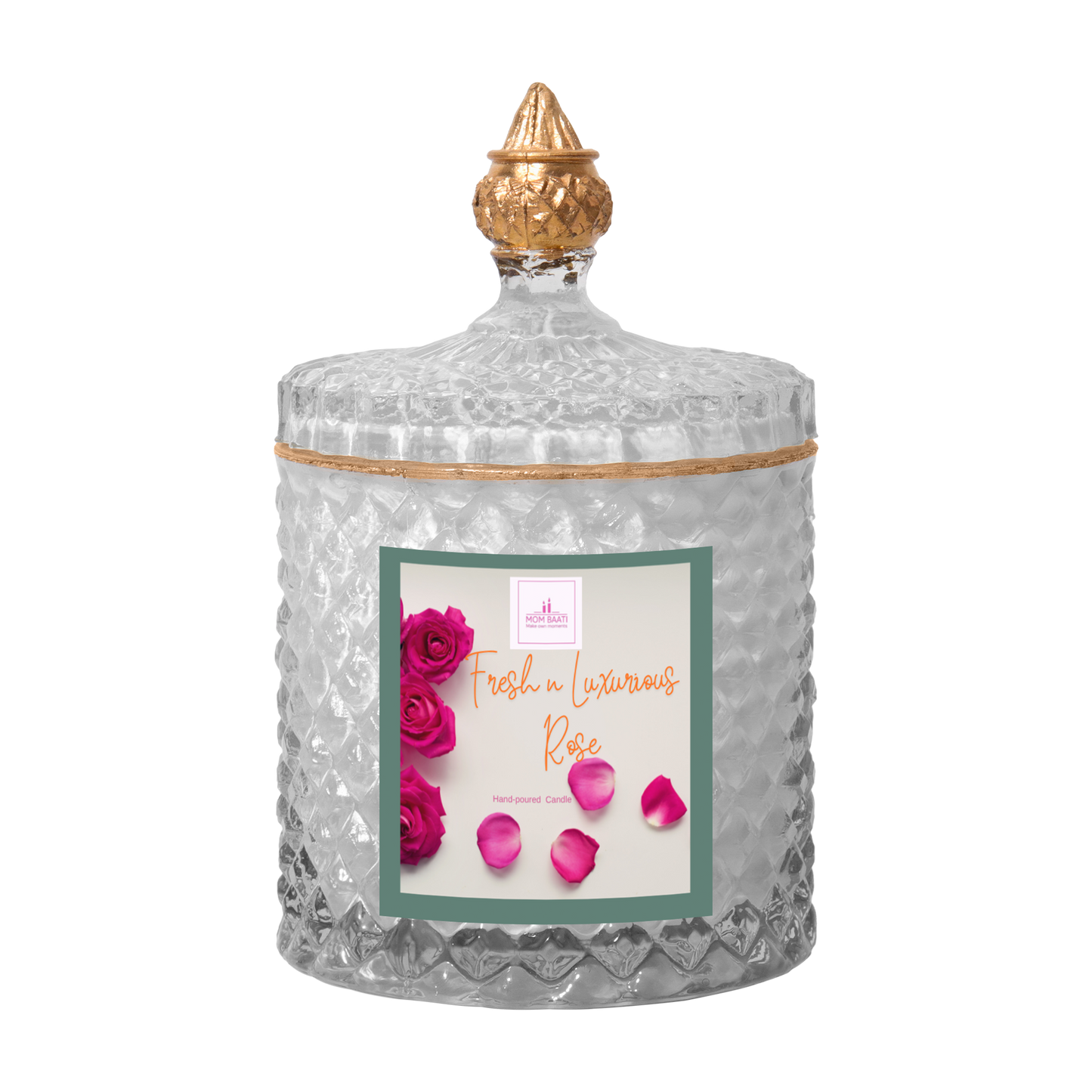 Crystal Jar Scented Candle white 1-mombaati