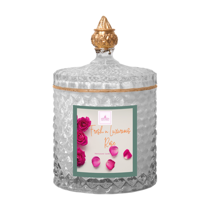 Crystal Jar Scented Candle white 1-mombaati