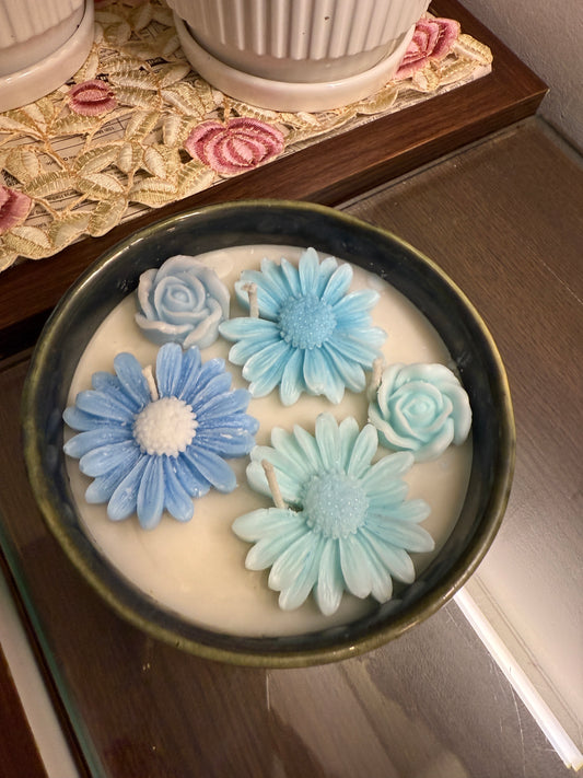 Flower ceramic candle_1