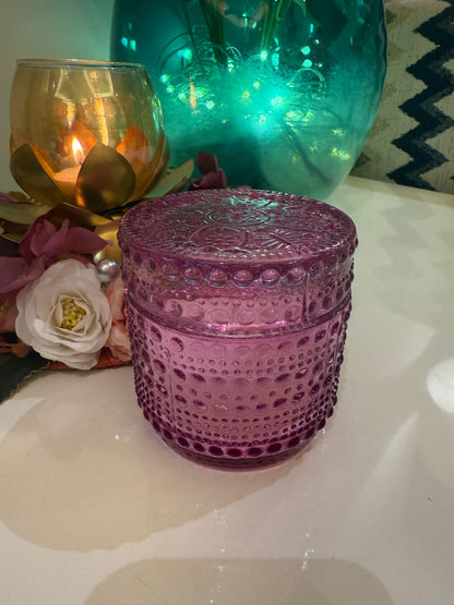 Magenta crystal Jar scented candle_1