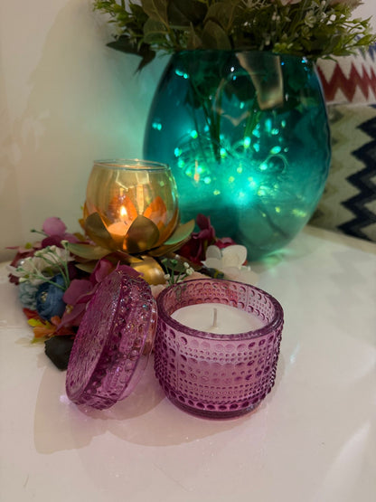 Magenta crystal Jar scented candle_2