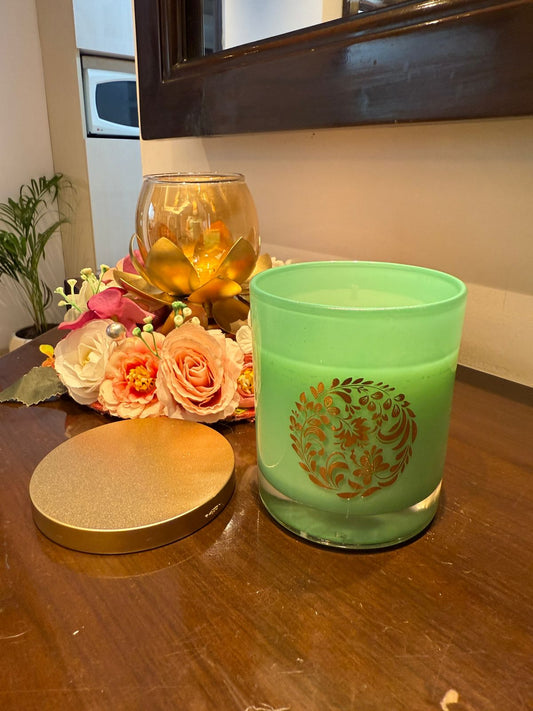 Mint green Luxurious Jar candle_1