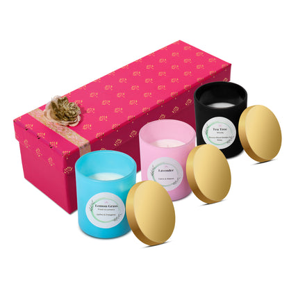 Gift Pack - Set of 3 Aroma Candles - mombaati